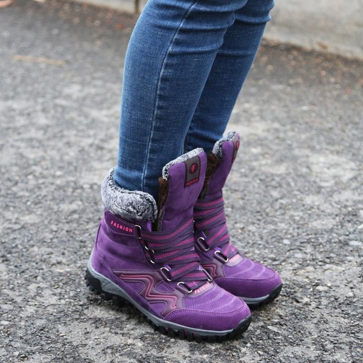 Bottes De Neige Fille Tendance - Chaudes, Antidérapantes Avec Semelle épaisse - Fermeture éclair