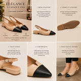 Ballerines Slingback Bicolores – Élégance Chic et Intemporelle