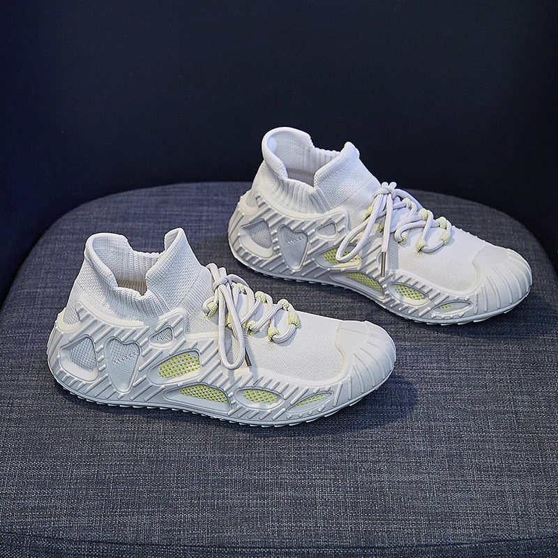 Baskets femme tendance à semelle épaisse en maille