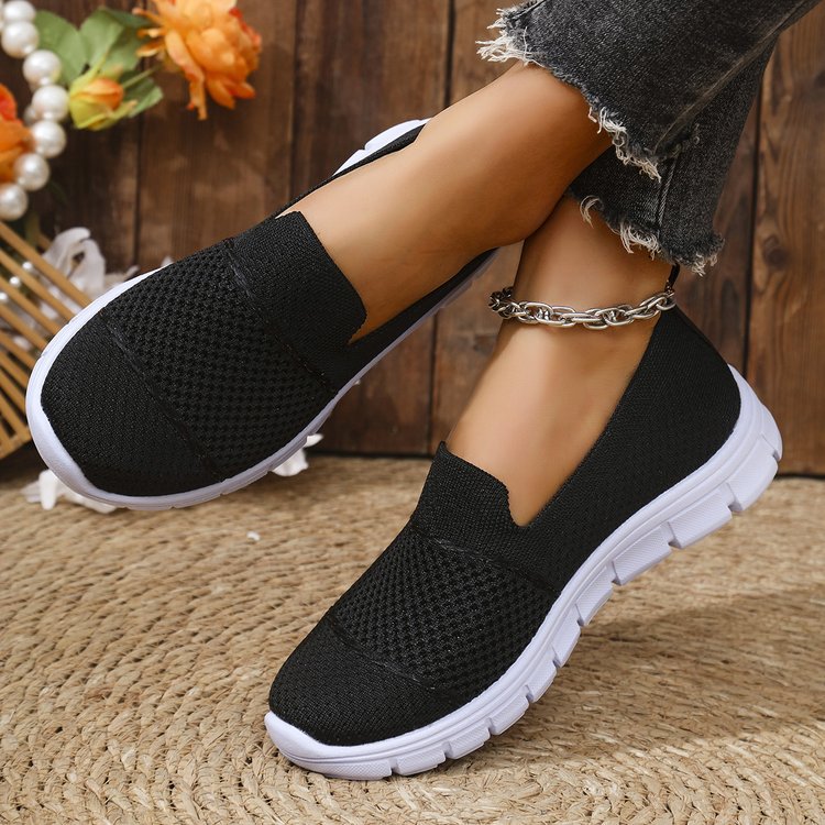 Chaussures décontractées plates en maille respirante
