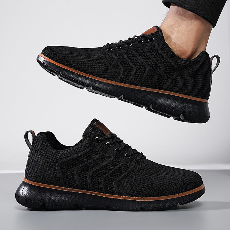 Baskets homme en maille respirante à lacets – Marche & sport