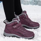 Bottes de neige antidérapantes, élégantes et chaudes, avec peluche, destinées aux chaussures d'extérieur confortables