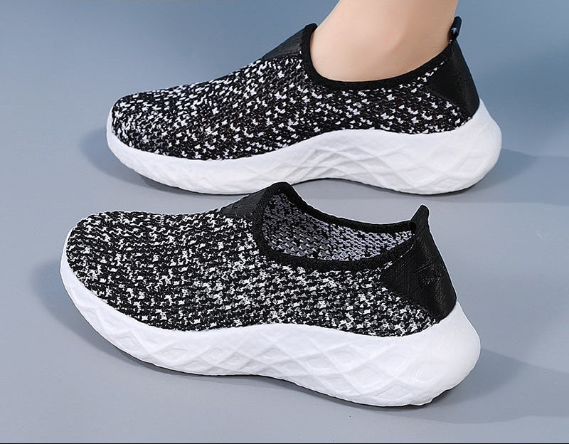 Baskets à semelle souple pour femme – Slip-on en maille ✅