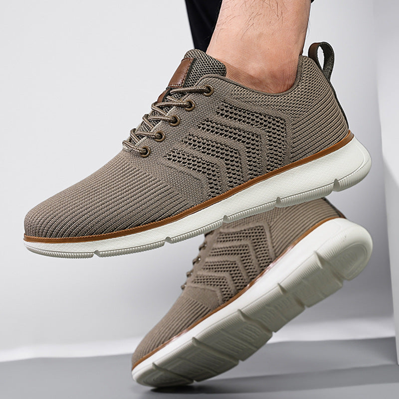 Baskets homme en maille respirante à lacets – Marche & sport