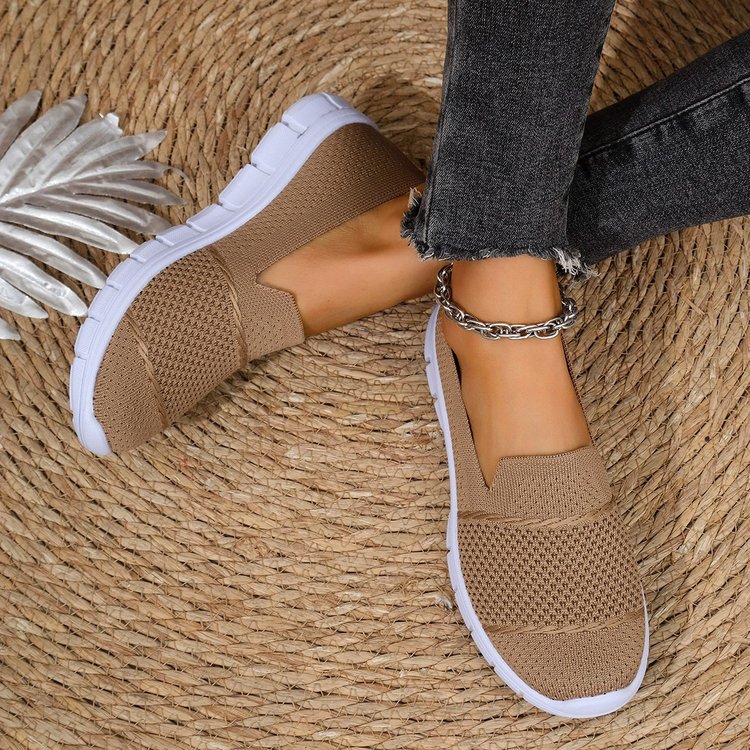 Chaussures décontractées plates en maille respirante