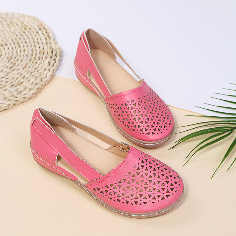 chaussures compensées ajourées