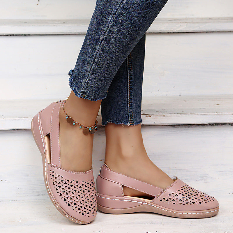 chaussures compensées ajourées