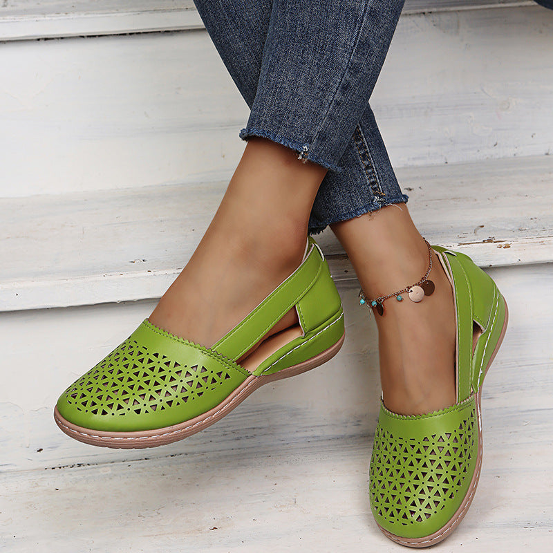 chaussures compensées ajourées