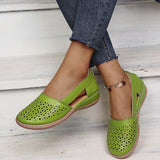 chaussures compensées ajourées