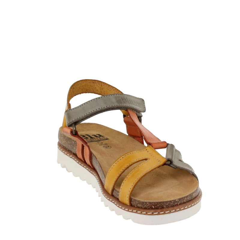 Sandales confort femme en cuir multicolore – Confort & Élégance