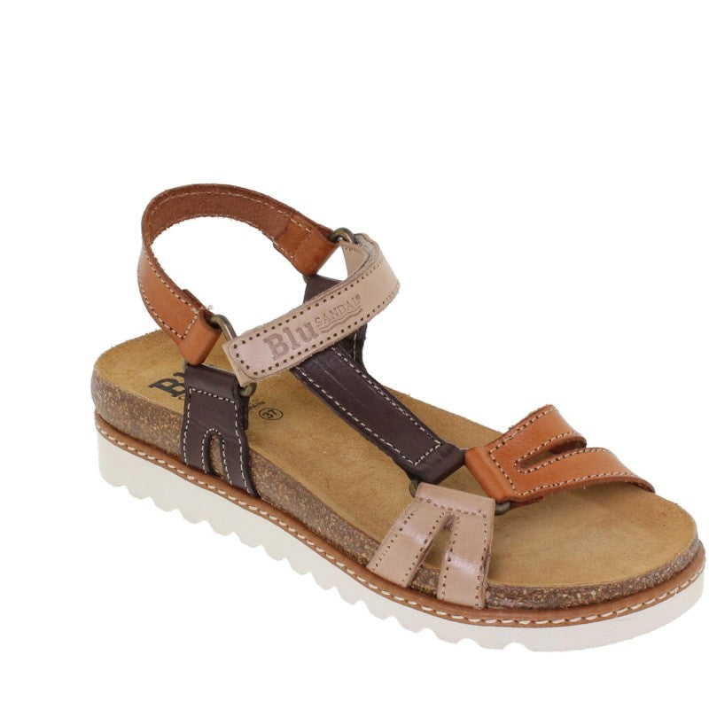 Sandales confort femme en cuir multicolore – Confort & Élégance