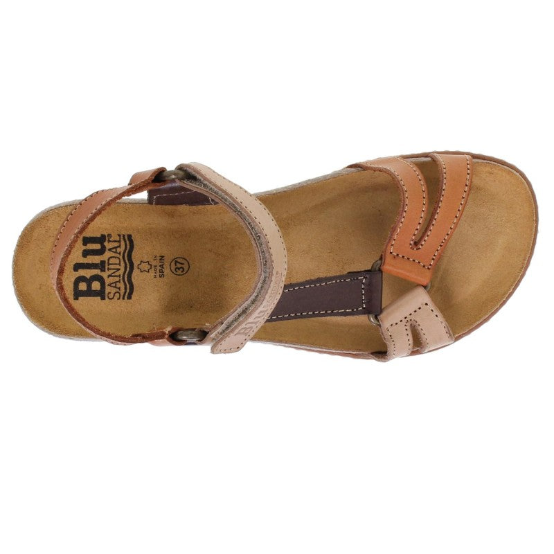 Sandales confort femme en cuir multicolore – Confort & Élégance