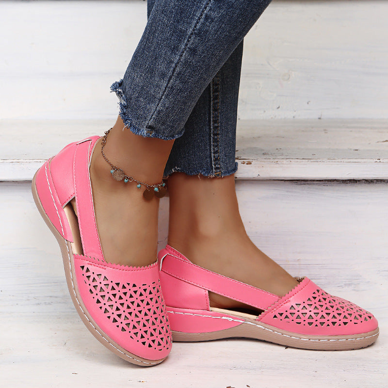 chaussures compensées ajourées