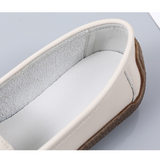 mocassins élégants et polyvalents avec boucle en métal pour femme