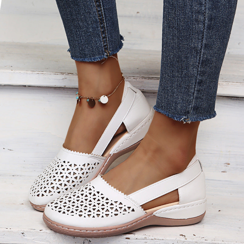 chaussures compensées ajourées