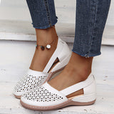 chaussures compensées ajourées
