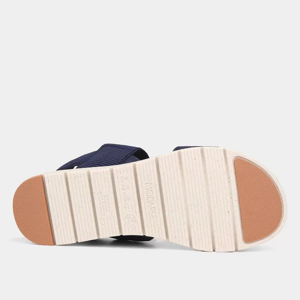 Sandale plate ultra-douce avec double bride élastique pour femmes