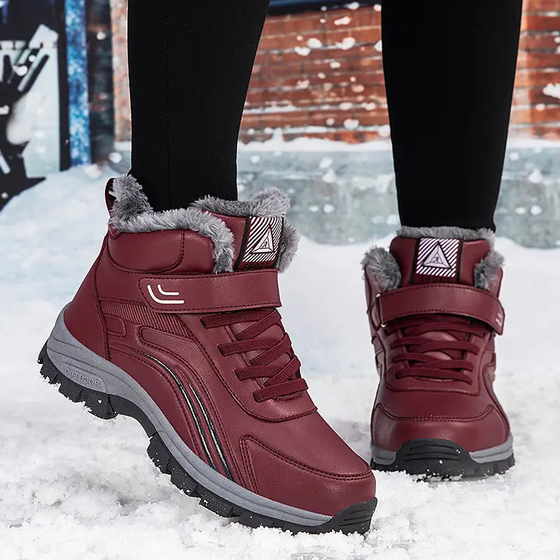Bottes de neige antidérapantes, élégantes et chaudes, avec peluche, destinées aux chaussures d'extérieur confortables