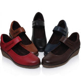 Chaussures en Cuir pour Femme – Élégance, Confort et Semelle Compensée 4 cm