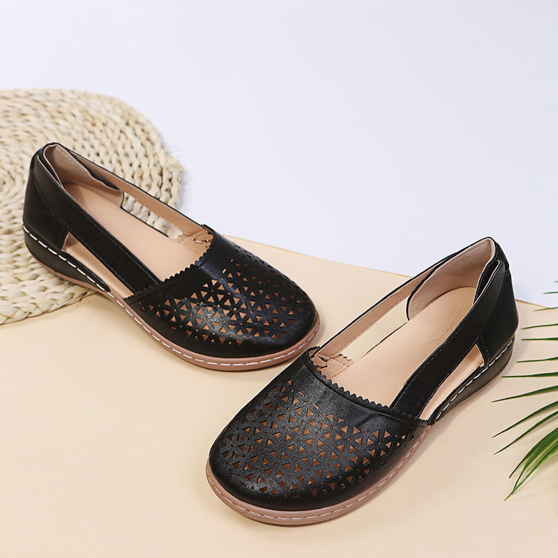 chaussures compensées ajourées