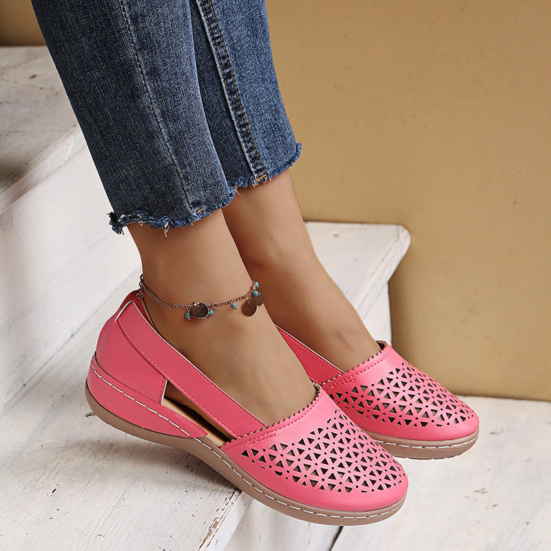 chaussures compensées ajourées