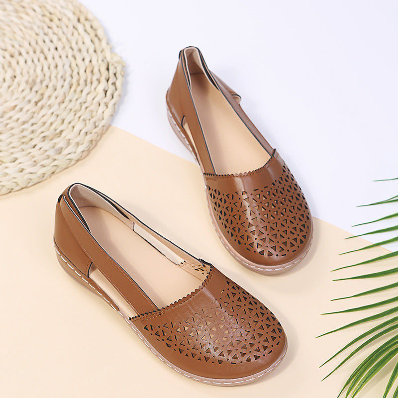 chaussures compensées ajourées