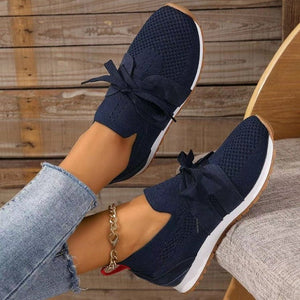Chaussures décontractées pour femmes à talons inclinés unis, pour un confort optimal