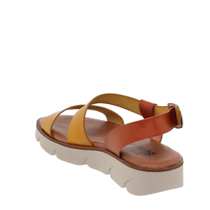 Sandales compensées en cuir pour femme – Talon 3 cm & semelle confort