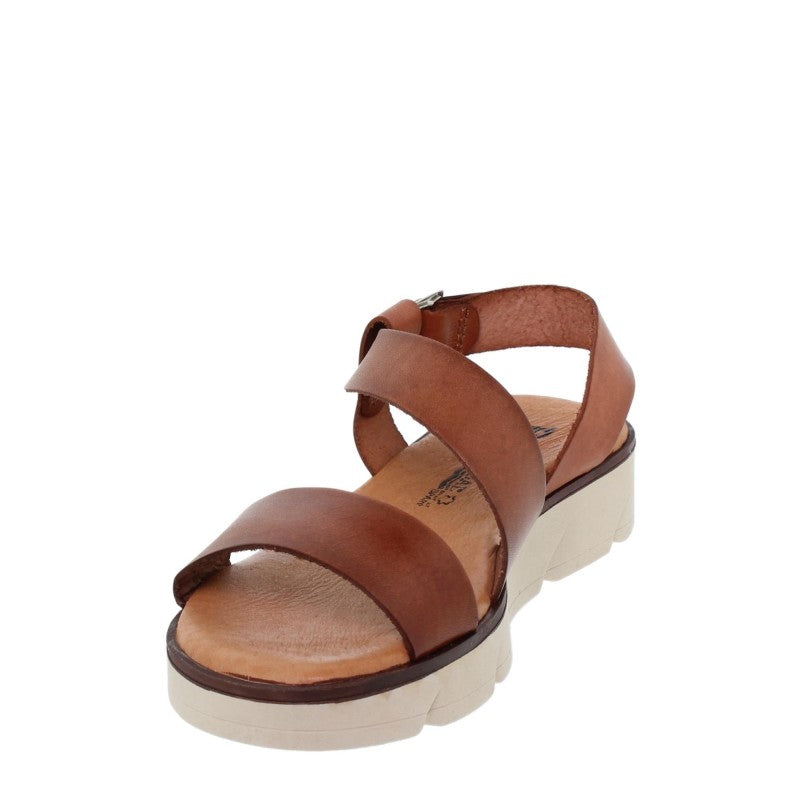 Sandales compensées en cuir pour femme – Talon 3 cm & semelle confort