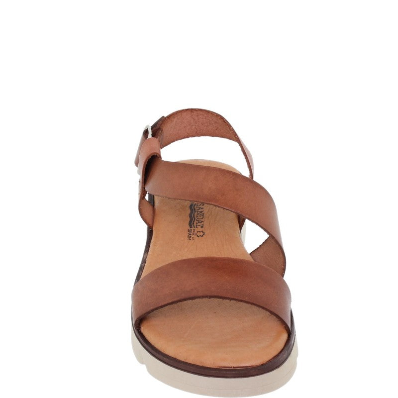 Sandales compensées en cuir pour femme – Talon 3 cm & semelle confort