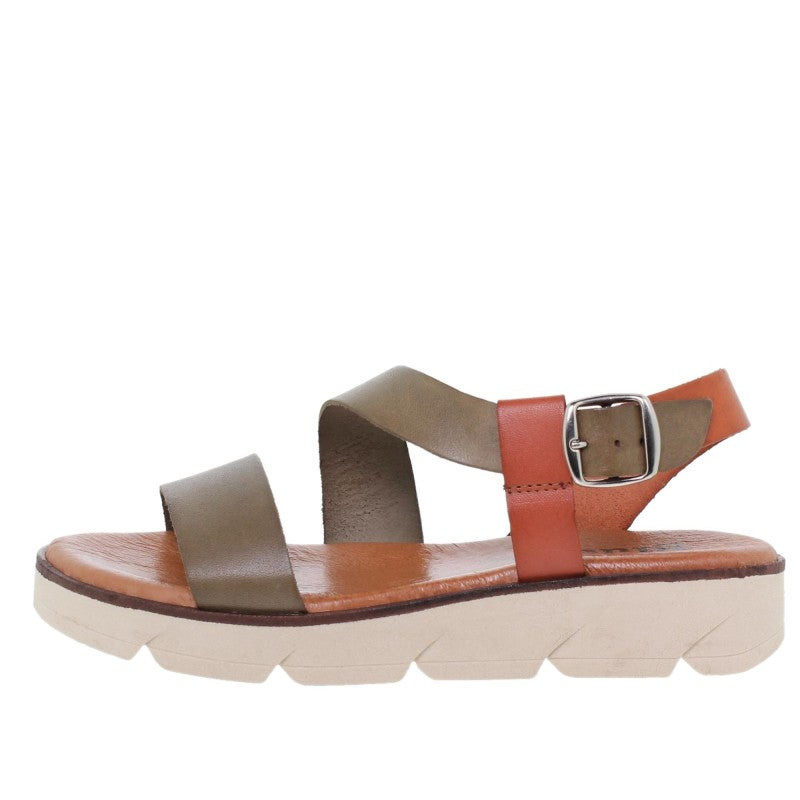 Sandales compensées en cuir pour femme – Talon 3 cm & semelle confort