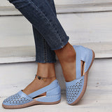 chaussures compensées ajourées