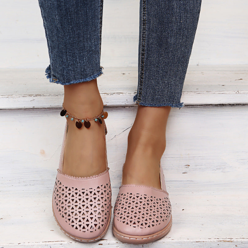 chaussures compensées ajourées