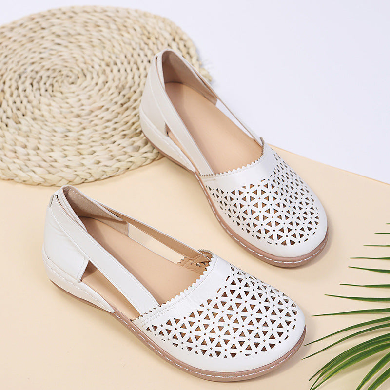chaussures compensées ajourées