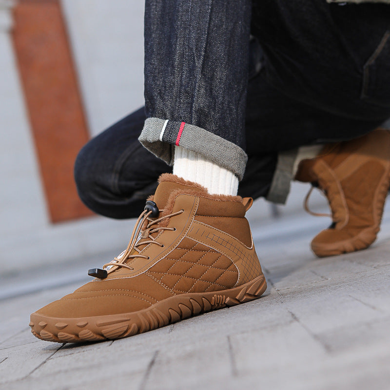 Chaussures d’hiver chaudes en coton, doublées en velours épais