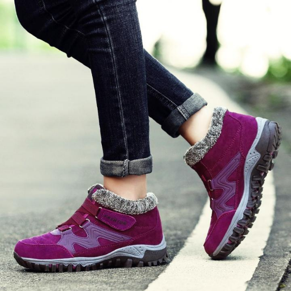 Bottines antidérapantes chaudes et confortables pour femmes