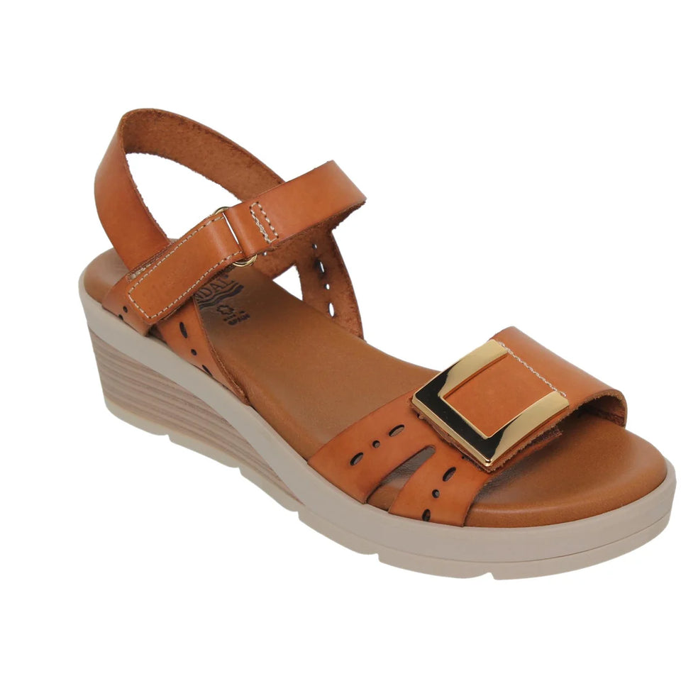 Sandales confortables en cuir pour femme avec bride réglable