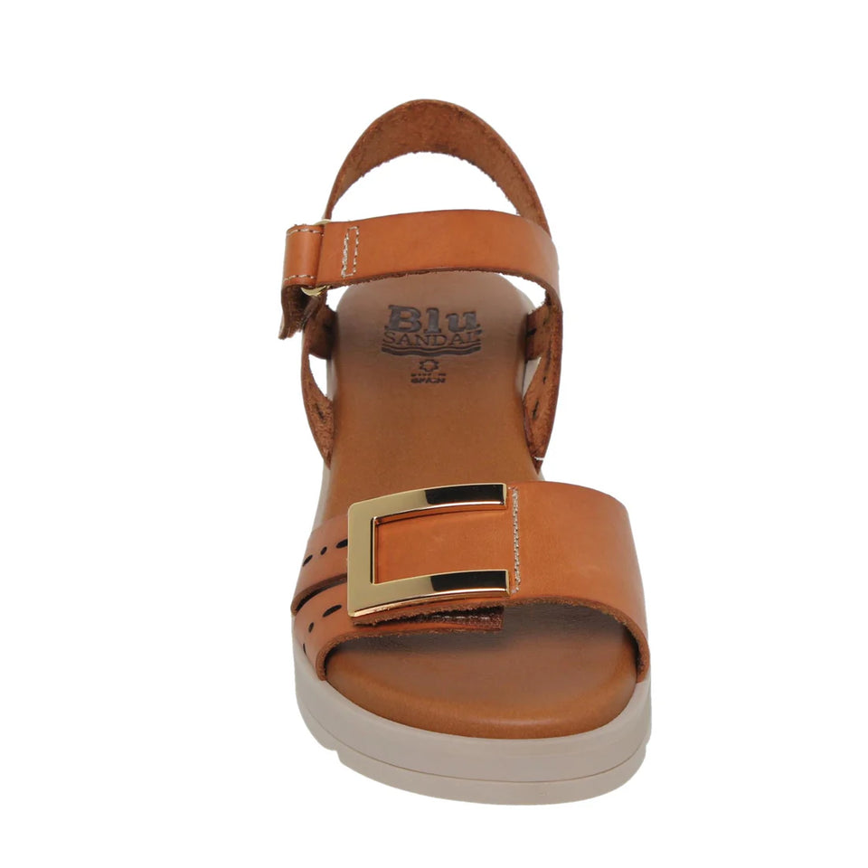 Sandales confortables en cuir pour femme avec bride réglable