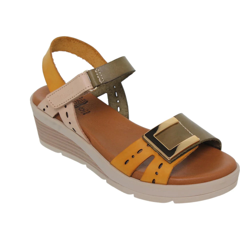Sandales confortables en cuir pour femme avec bride réglable