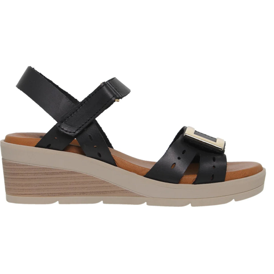 Sandales confortables en cuir pour femme avec bride réglable