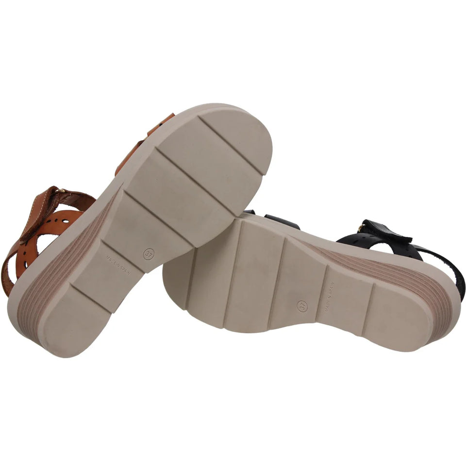 Sandales confortables en cuir pour femme avec bride réglable