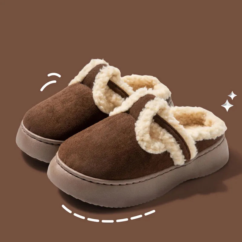 Chaussons d’intérieur femme en fourrure – Hiver, doux et faciles à assortir