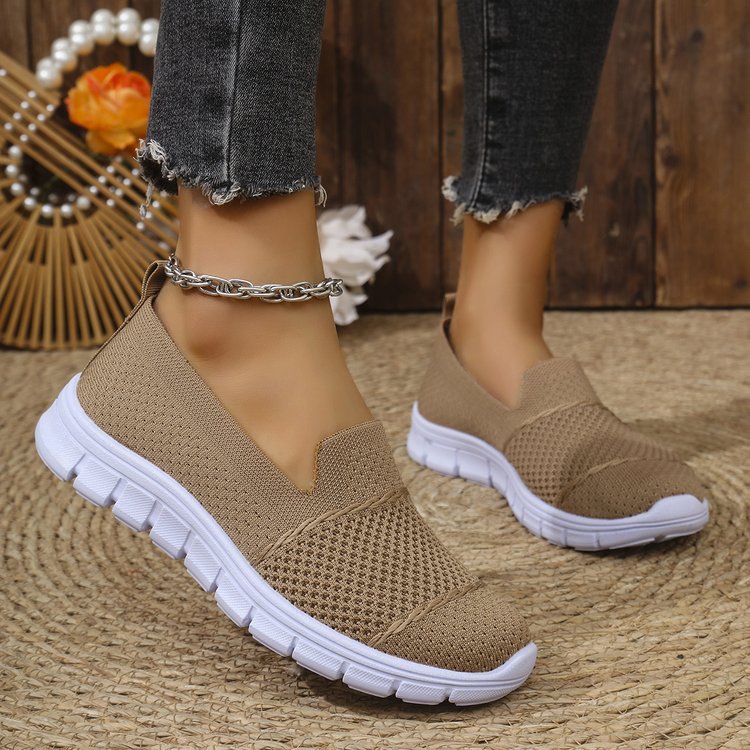 Chaussures décontractées plates en maille respirante