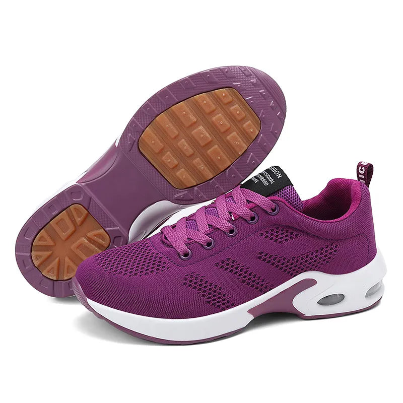 Chaussures de running confortables en maille Flyknit pour femme – Grandes tailles