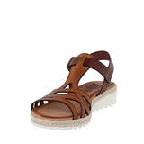 Sandale blanche en cuir – compensée de 3,5 cm
