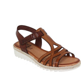 Sandale blanche en cuir – compensée de 3,5 cm