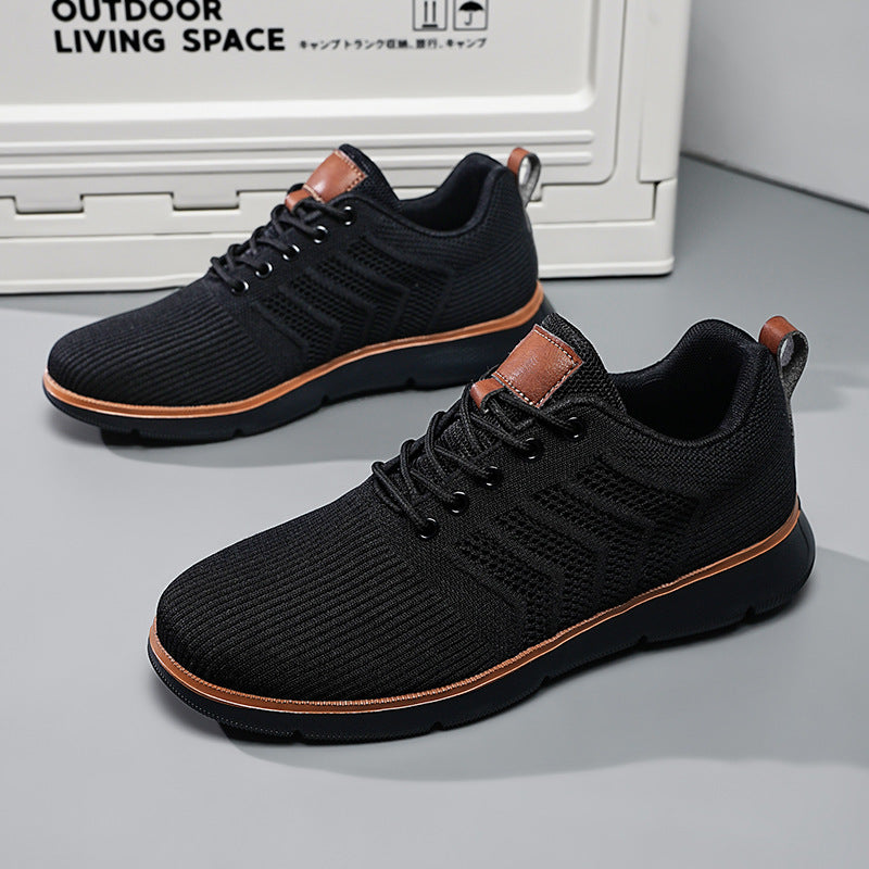Baskets homme en maille respirante à lacets – Marche & sport