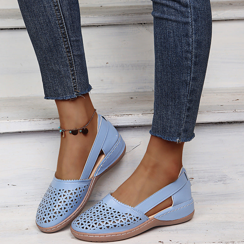 chaussures compensées ajourées