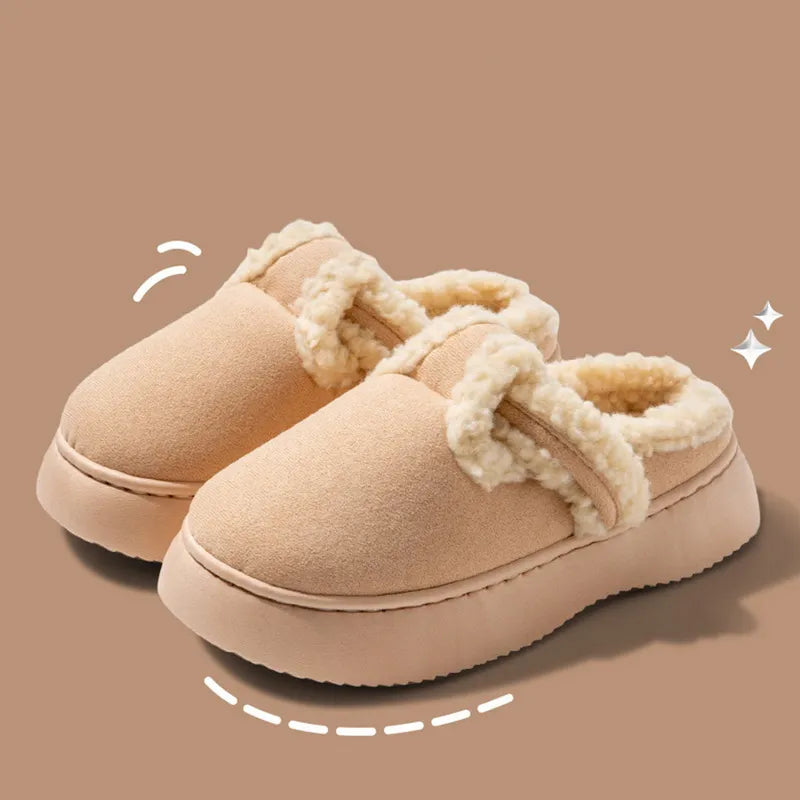 Chaussons d’intérieur femme en fourrure – Hiver, doux et faciles à assortir