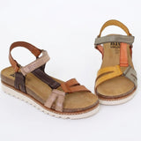 Sandales confort femme en cuir multicolore – Confort & Élégance